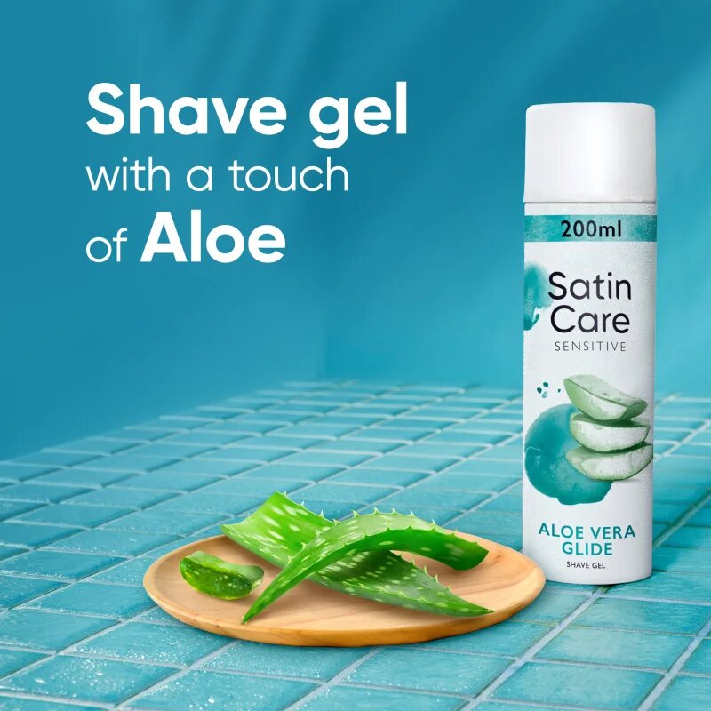 Gillette Satin Care borotválkozási gél hölgyeknek Aloe Vera 200 ml