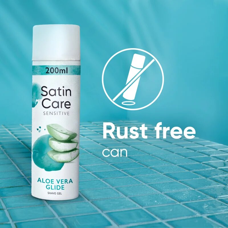 Gillette Satin Care borotválkozási gél hölgyeknek Aloe Vera 200 ml