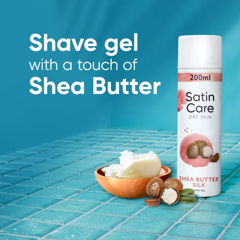 Gillette Satin Care borotválkozási gél hölgyeknek Shea Butter 200 ml
