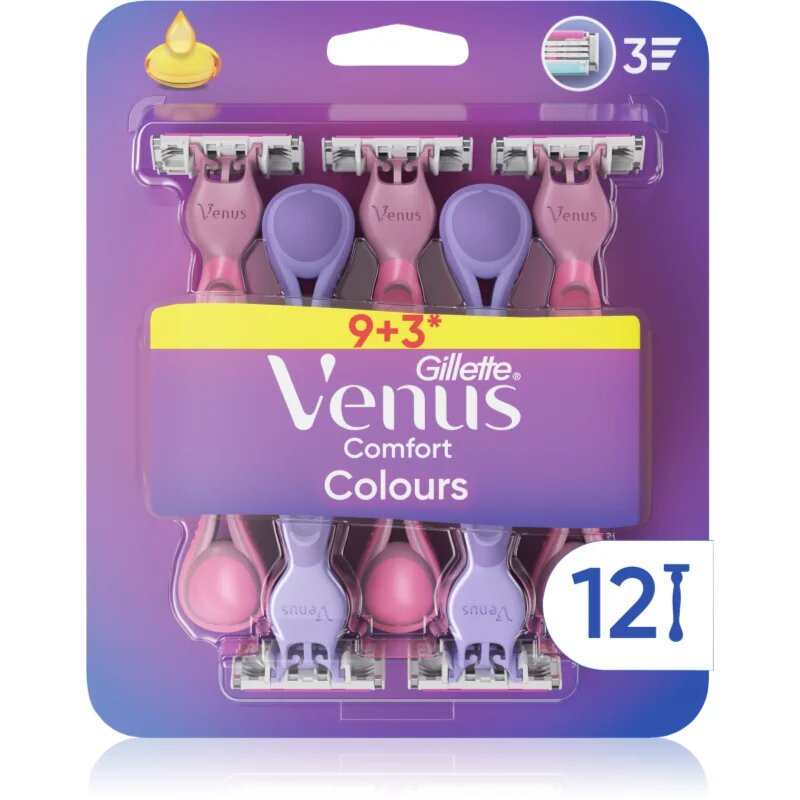 Gillette Venus Comfort Colours eldobható borotvák 12 db