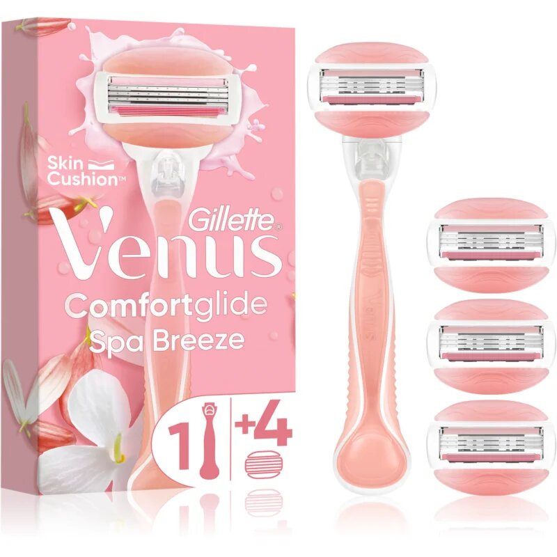 Gillette Venus ComfortGlide Spa Breeze Női borotva + cserepenge 4 db