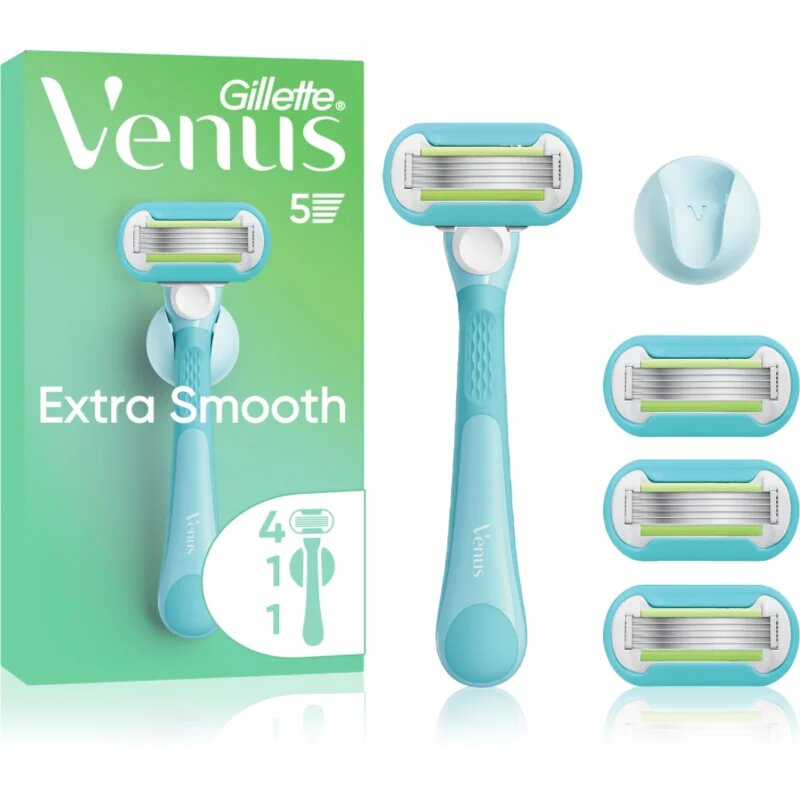 Gillette Venus Extra Smooth női borotva tartóval a zuhanyozáshoz + cserepenge 6 db