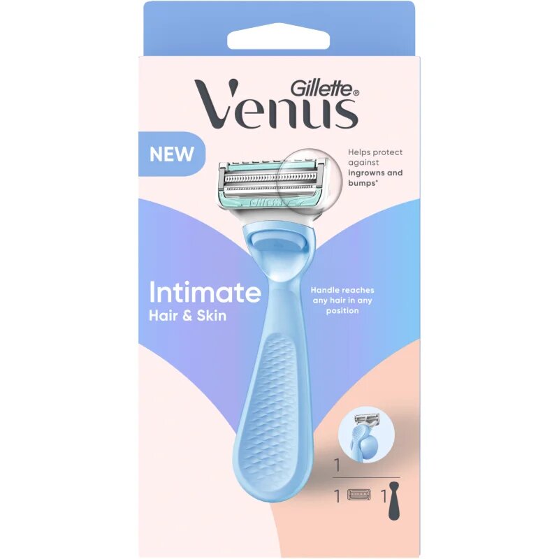 Gillette Venus For Pubic Hair&Skin borotva a bikinivonal szőrtelenítéséhez cserélhető fejjel 1 db