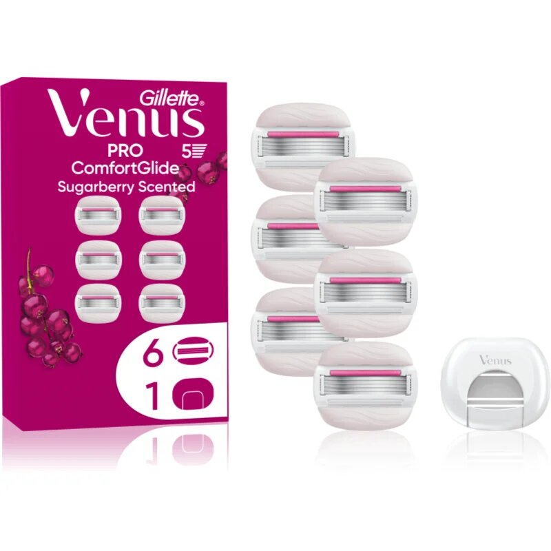 Gillette Venus PRO ComfortGlide Sugarberry tartalék pengék + védőburkolat 6 db