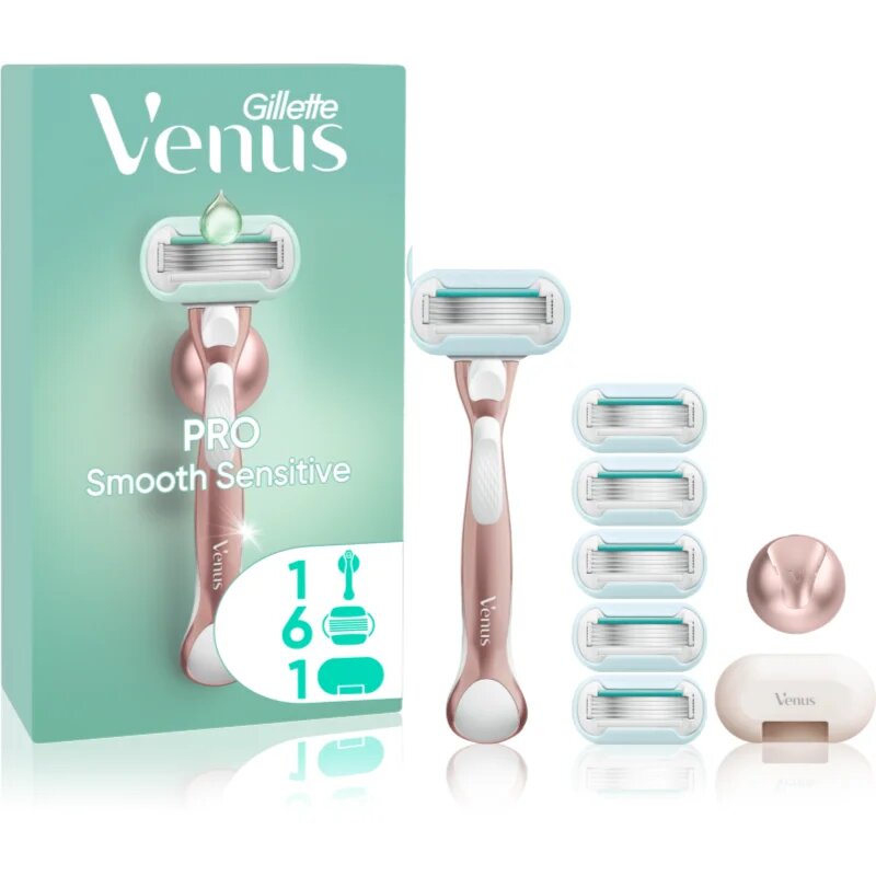 Gillette Venus PRO Smooth Sensitive borotválkozási készlet hölgyeknek 9 db