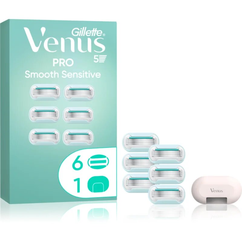 Gillette Venus PRO Smooth Sensitive tartalék pengék + védőburkolat 6 db