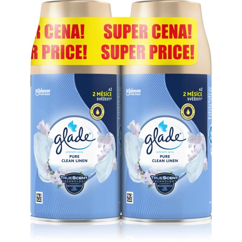 Glade Pure Clean Linen automatikus légfrissítő utántöltő 2x269 ml