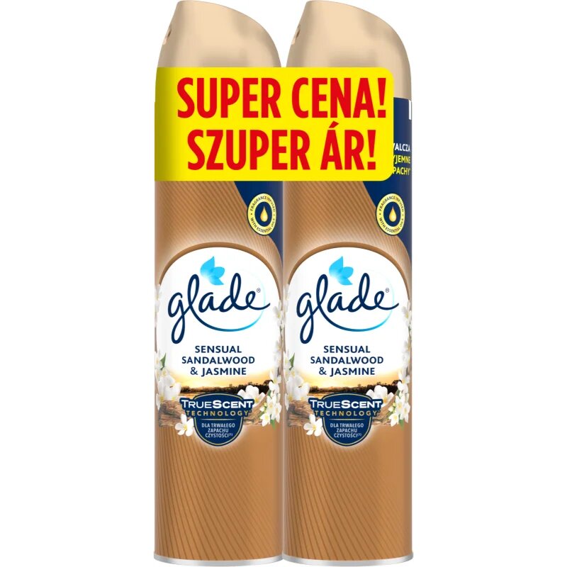 Glade Sensual Sandalwood & Jasmine légfrissítő duo 2x300 ml