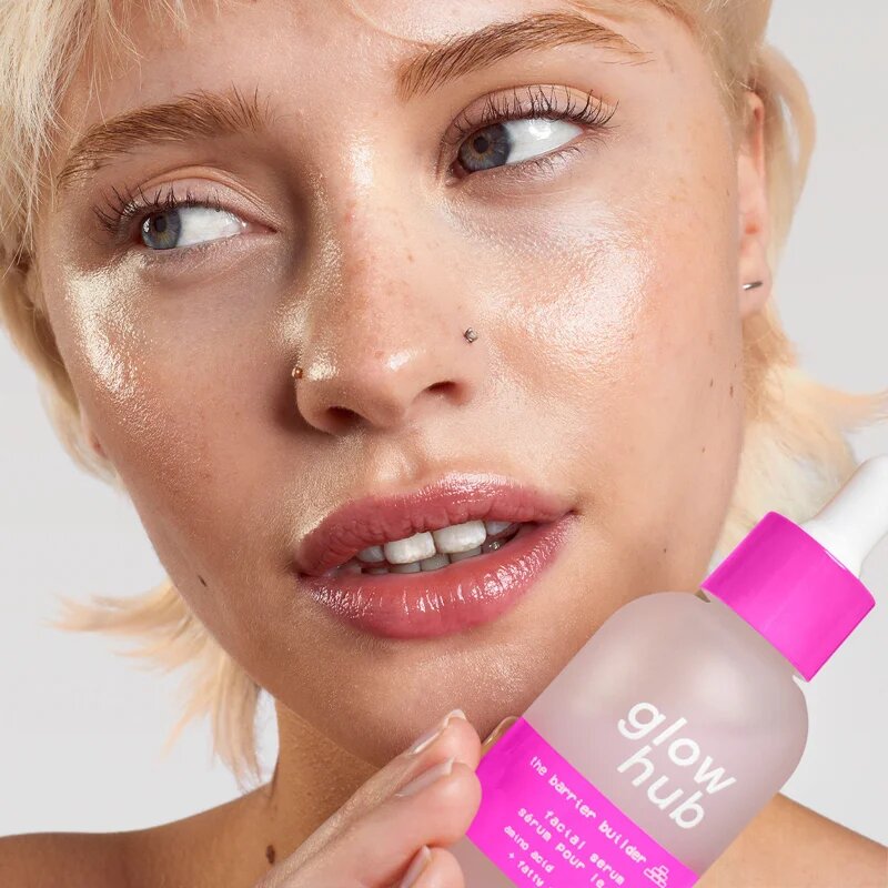 Glow Hub The Barrier Builder nyugtató arcszérum a bőrréteg megújítására 30 ml