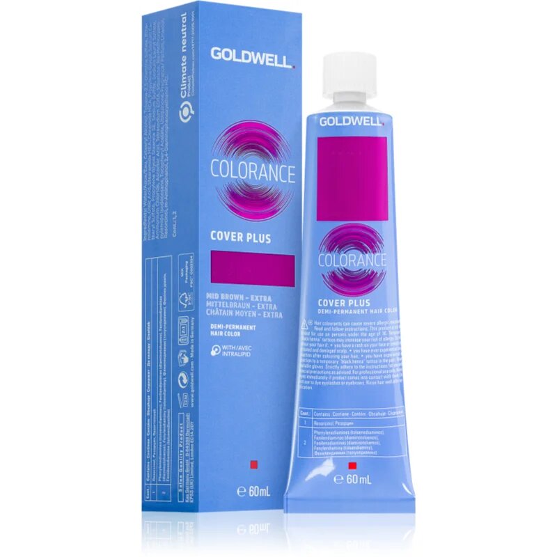 Goldwell Colorance Cover Plus tartós hajszínező ammónia nélkül árnyalat 4NN 60 ml