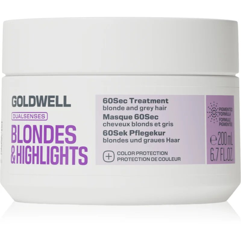 Goldwell Dualsenses Blondes & Highlights 60Sec Treatment intenzív regeneráló ápolás a szőke és melírozott hajra 200 ml