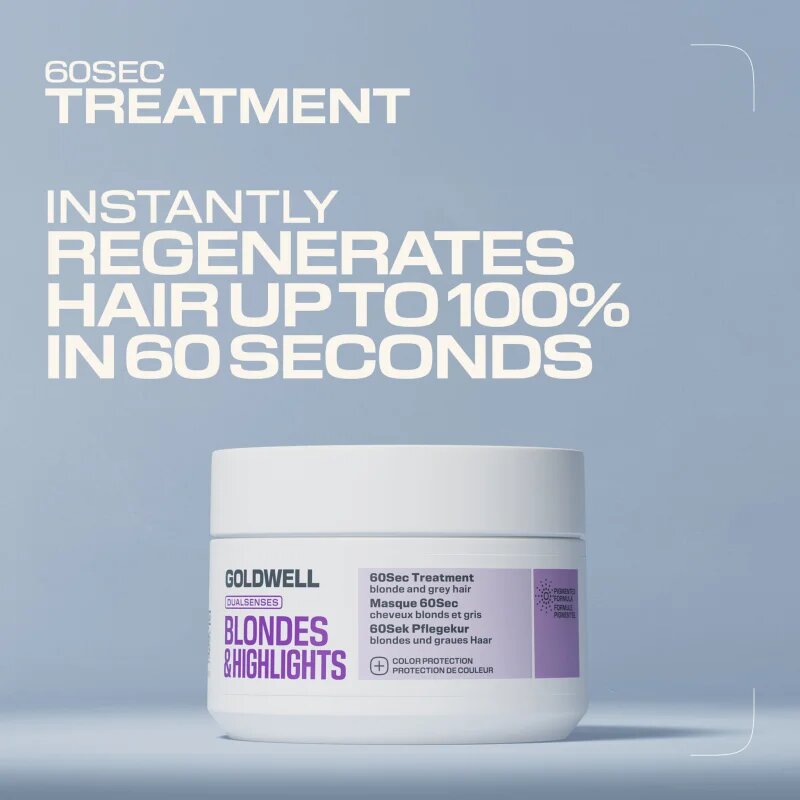 Goldwell Dualsenses Blondes & Highlights 60Sec Treatment intenzív regeneráló ápolás a szőke és melírozott hajra 200 ml