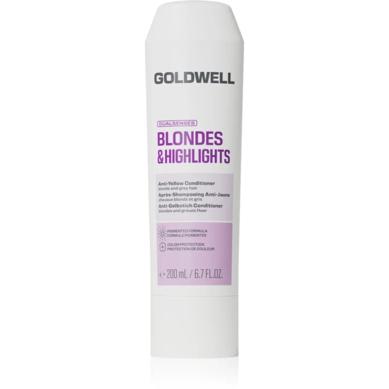 Goldwell Dualsenses Blondes & Highlights Anti-Yellow Conditioner kondicionáló semlegesíti a sárgás tónusokat 200 ml