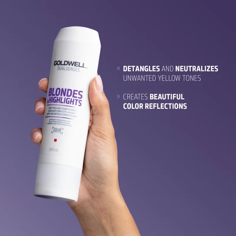 Goldwell Dualsenses Blondes & Highlights kondicionáló szőke hajra semlegesíti a sárgás tónusokat 200 ml