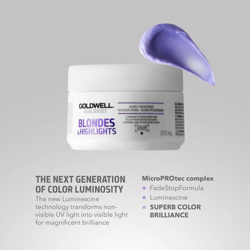 Goldwell Dualsenses Blondes & Highlights regeneráló maszk semlegesíti a sárgás tónusokat 200 ml