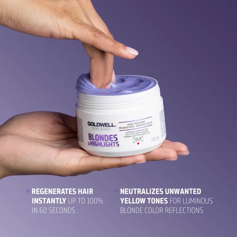 Goldwell Dualsenses Blondes & Highlights regeneráló maszk semlegesíti a sárgás tónusokat 200 ml