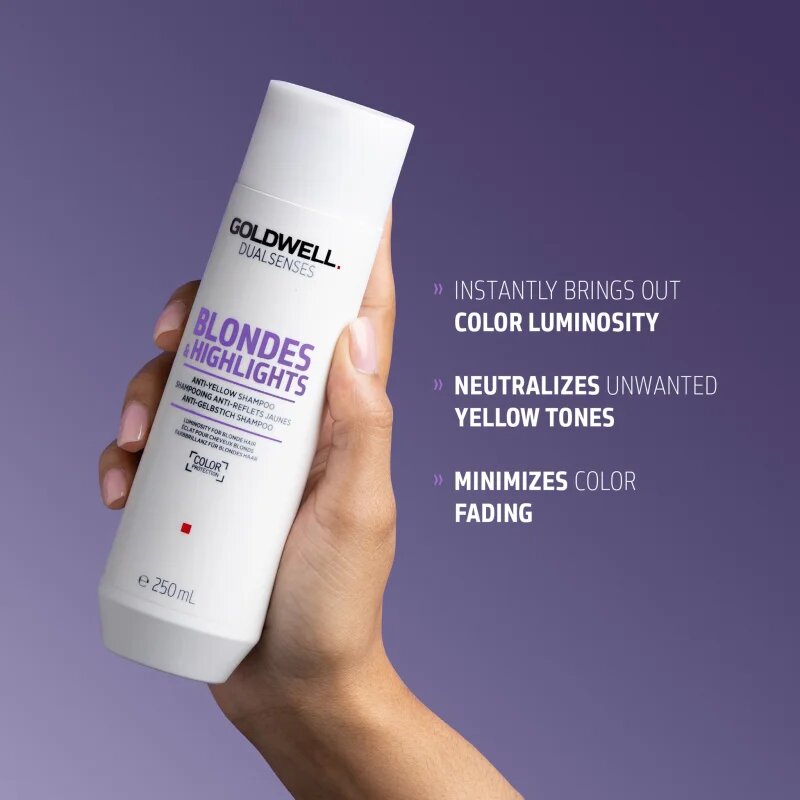 Goldwell Dualsenses Blondes & Highlights sampon szőke hajra semlegesíti a sárgás tónusokat 250 ml
