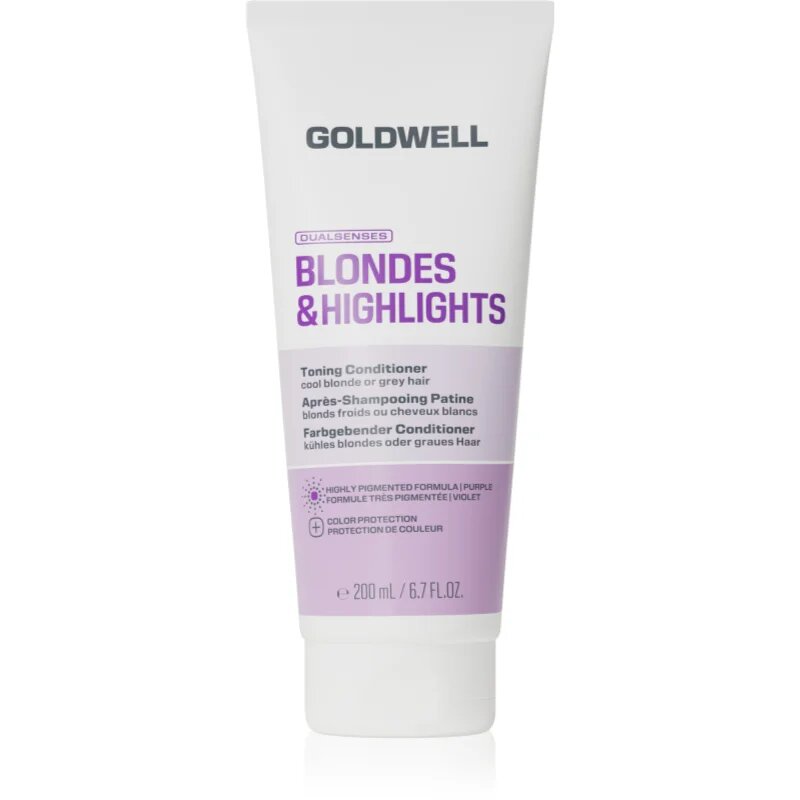 Goldwell Dualsenses Blondes & Highlights Toning Conditioner tonizáló kondicionáló lila pigmenttel 200 ml
