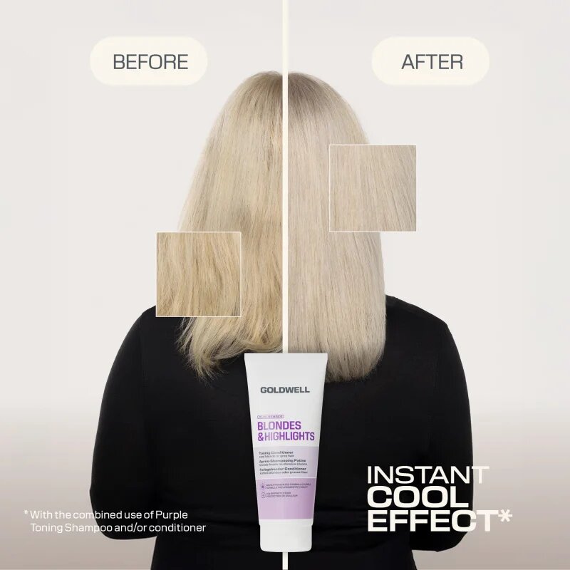 Goldwell Dualsenses Blondes & Highlights Toning Conditioner tonizáló kondicionáló lila pigmenttel 200 ml