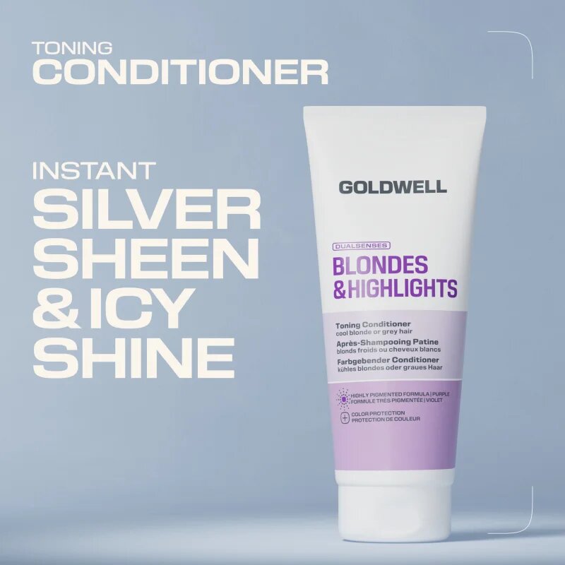 Goldwell Dualsenses Blondes & Highlights Toning Conditioner tonizáló kondicionáló lila pigmenttel 200 ml