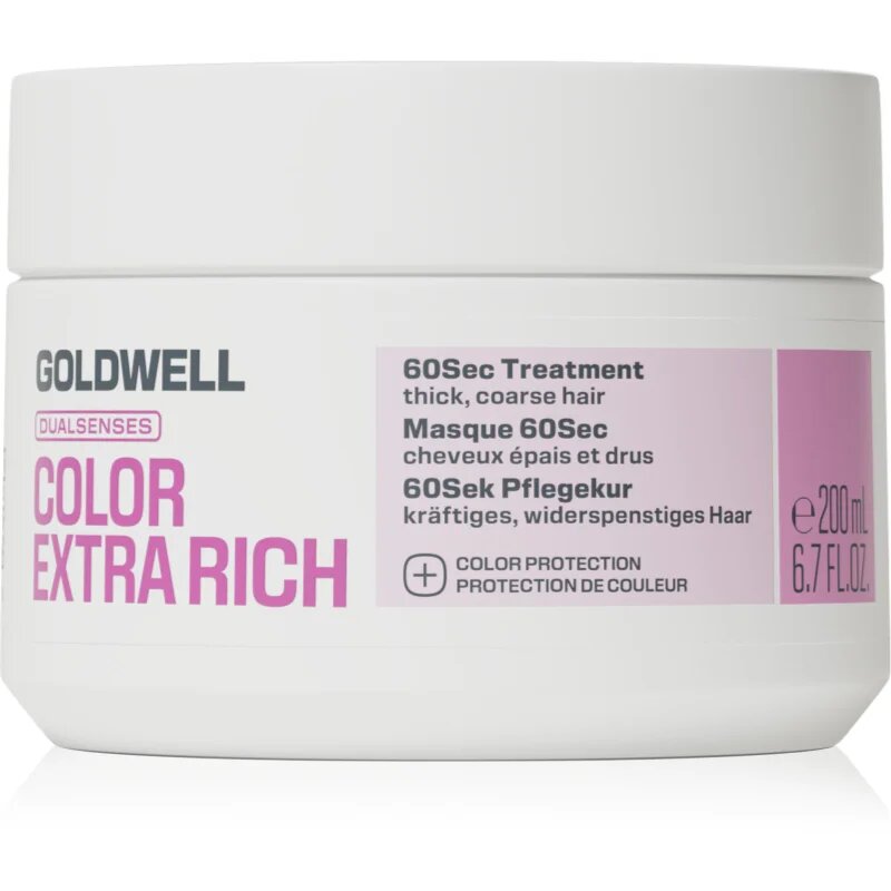Goldwell Dualsenses Color Extra Rich 60Sec Treatment regeneráló ápolás a tündöklő hajszínért 200 ml