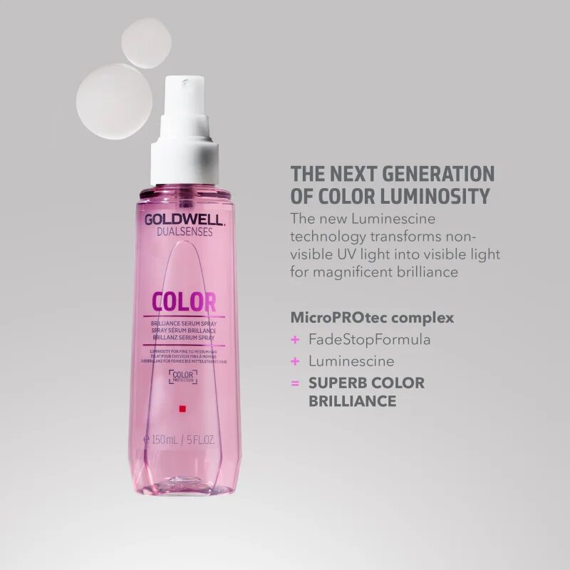 Goldwell Dualsenses Color leöblítést nem igénylő szérum spray formában a festett haj védelméért és fényességéért 150 ml