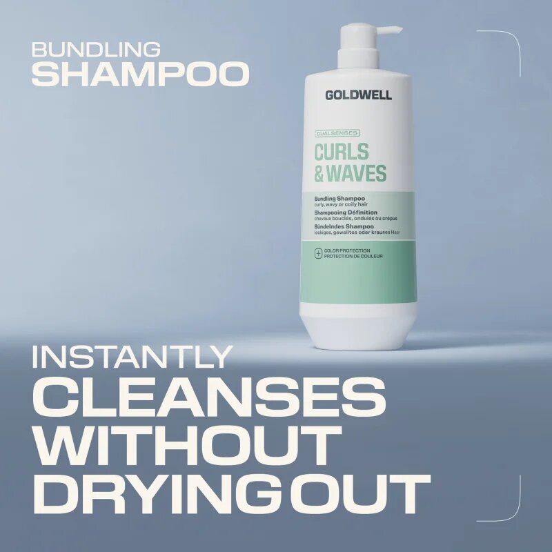 Goldwell Dualsenses Curls & Waves Bundling Shampoo sampon a hullámos és göndör hajra 1000 ml