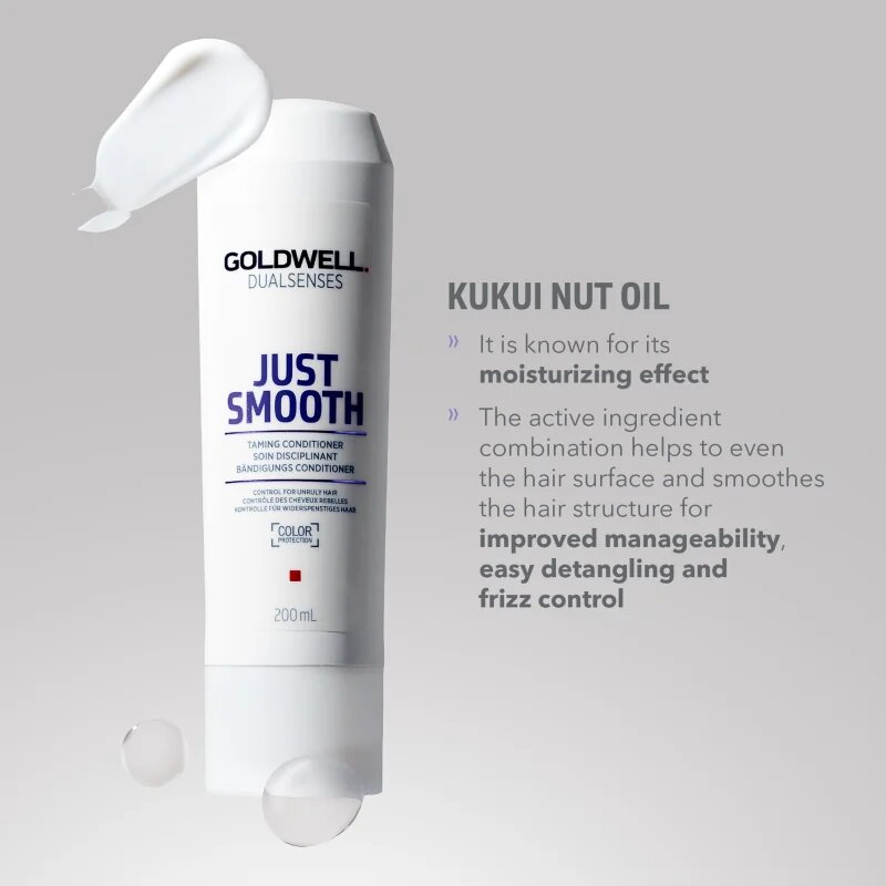 Goldwell Dualsenses Just Smooth kisimító kondicionáló a rakoncátlan hajra 200 ml