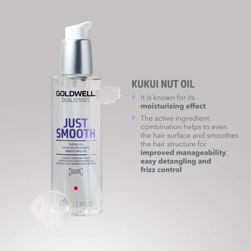 Goldwell Dualsenses Just Smooth olaj a rakoncátlan és töredezett hajra 100 ml