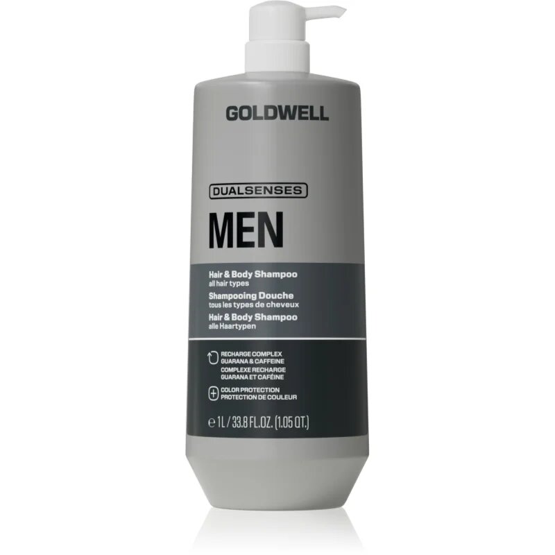 Goldwell Dualsenses Men Hair & Body Shampoo tusfürdő gél és sampon 2 in 1 1000 ml