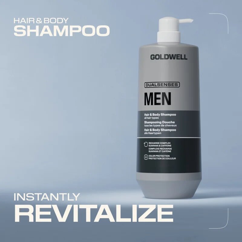 Goldwell Dualsenses Men Hair & Body Shampoo tusfürdő gél és sampon 2 in 1 1000 ml