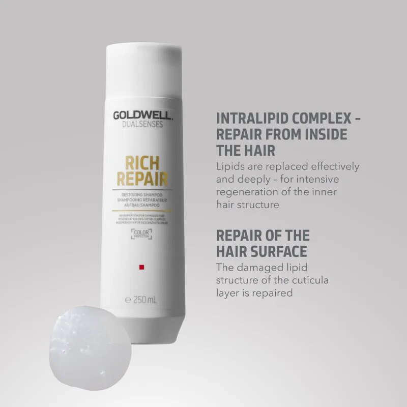 Goldwell Dualsenses Rich Repair megújító sampon száraz és sérült hajra 250 ml