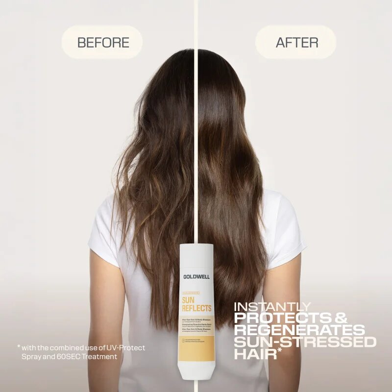 Goldwell Dualsenses Sun Reflects After-Sun a Body Shampoo tusfürdő gél és sampon 2 in 1 napozás után 250 ml