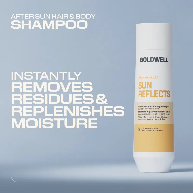 Goldwell Dualsenses Sun Reflects After-Sun a Body Shampoo tusfürdő gél és sampon 2 in 1 napozás után 250 ml