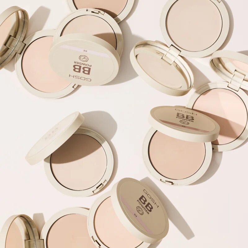 GOSH COPENHAGEN BB mattító púder árnyalat 06 Warm Beige 6.5 g