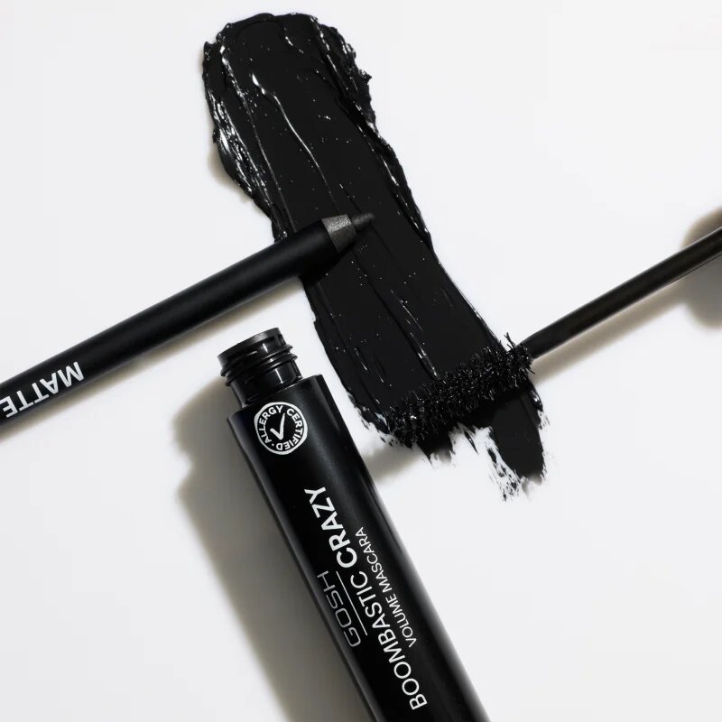 GOSH COPENHAGEN Boombastic dúsító és göndörítő szempillaspirál árnyalat 001 Black 13 ml