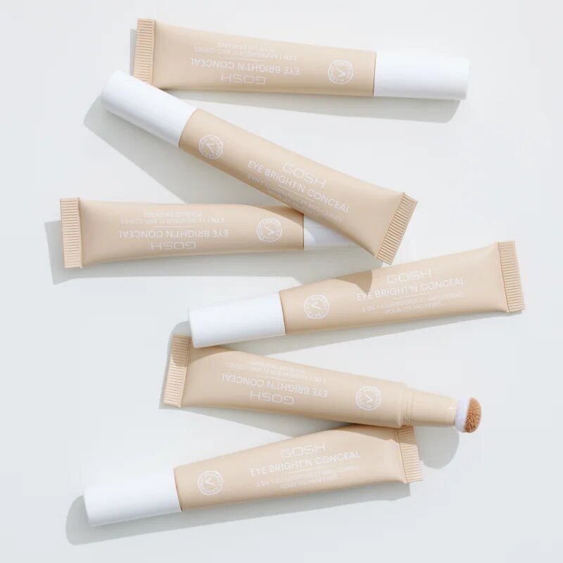 GOSH COPENHAGEN Bright'n Conceal élénkítő korrektor a szem alatti sötét karikákra árnyalat Adjusting Skin 12 ml