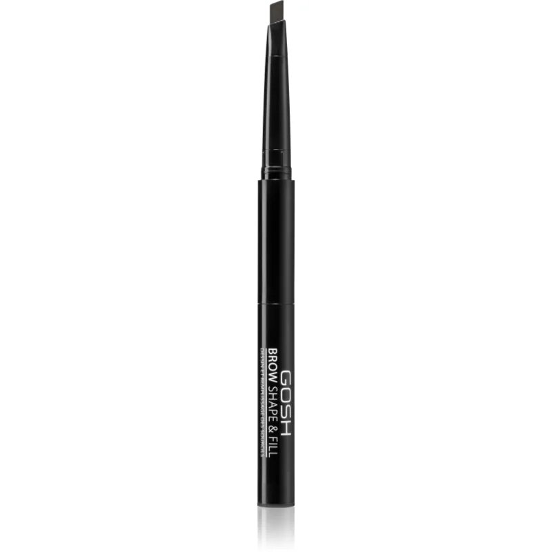 GOSH COPENHAGEN Brow Shape & Fill Kétoldalú szemöldök ceruza árnyalat 002 Greybrown 0.5 g