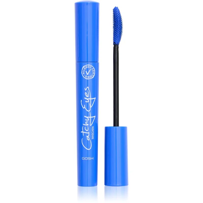 GOSH COPENHAGEN Catchy Eyes Allergy Certified dúsító szempillaspirál érzékeny szemre árnyalat 003 Crazy Blue 8 ml