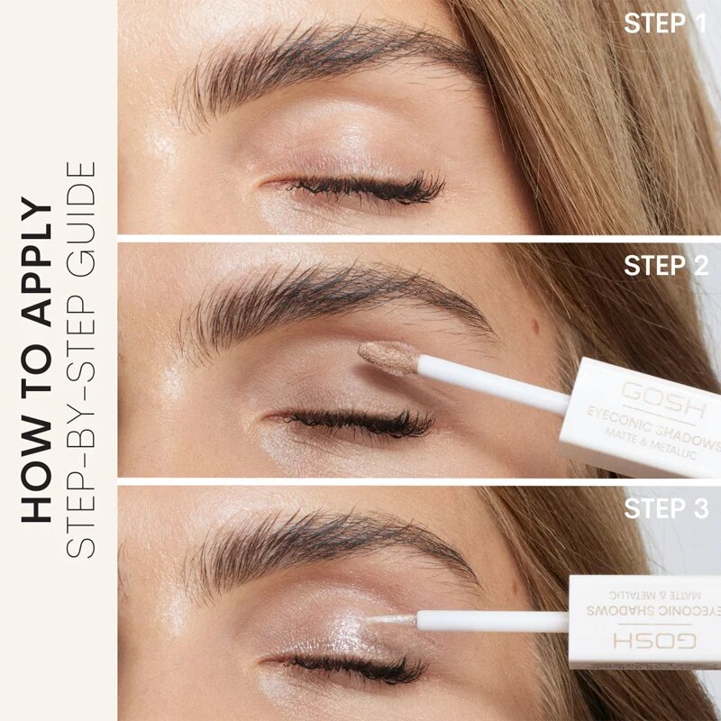 GOSH COPENHAGEN Eyeconic Shadows folyékony szemhéjfesték 2 az 1-ben árnyalat 001 Basic B 1.5 ml