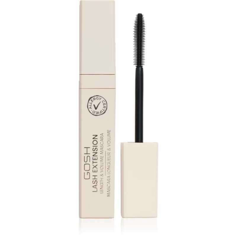 GOSH COPENHAGEN Lash Extension hosszabbító és dúsító szempillaspirál árnyalat Extreme Black 7 ml
