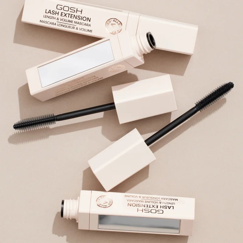 GOSH COPENHAGEN Lash Extension hosszabbító és dúsító szempillaspirál árnyalat Extreme Black 7 ml