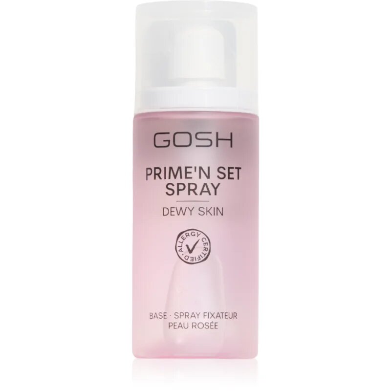 GOSH COPENHAGEN Prime'n Set Dewy Skin élénkítő fixáló spray az arcra 50 ml