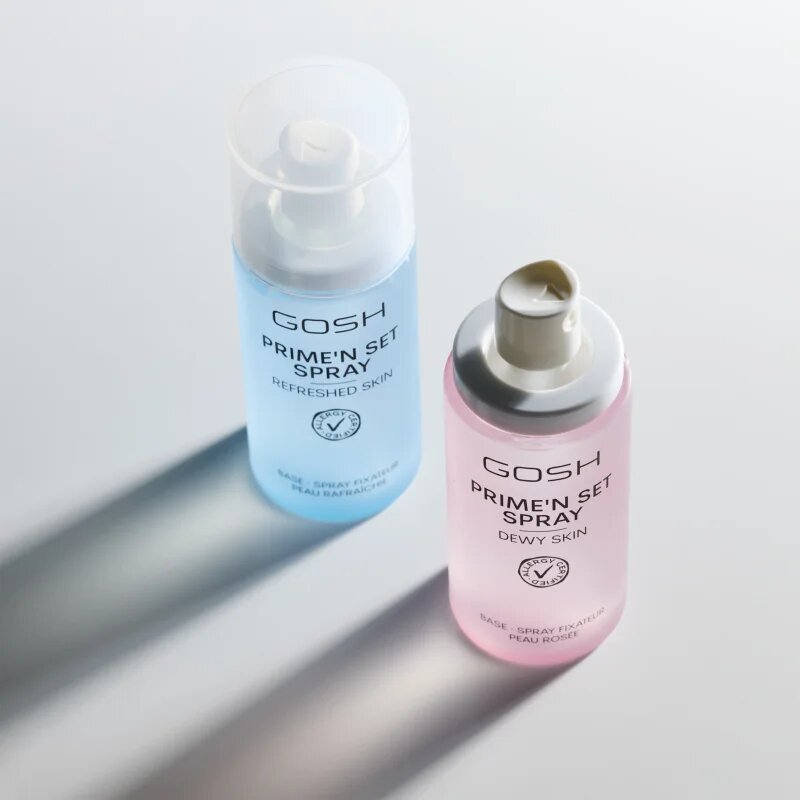 GOSH COPENHAGEN Prime'n Set Dewy Skin élénkítő fixáló spray az arcra 50 ml