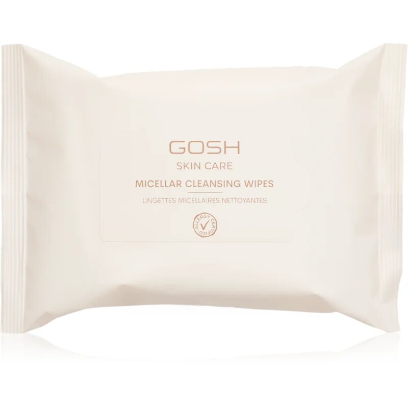 GOSH COPENHAGEN Skin Care Micellar tisztító és sminklemosó törlőkendők 25 db