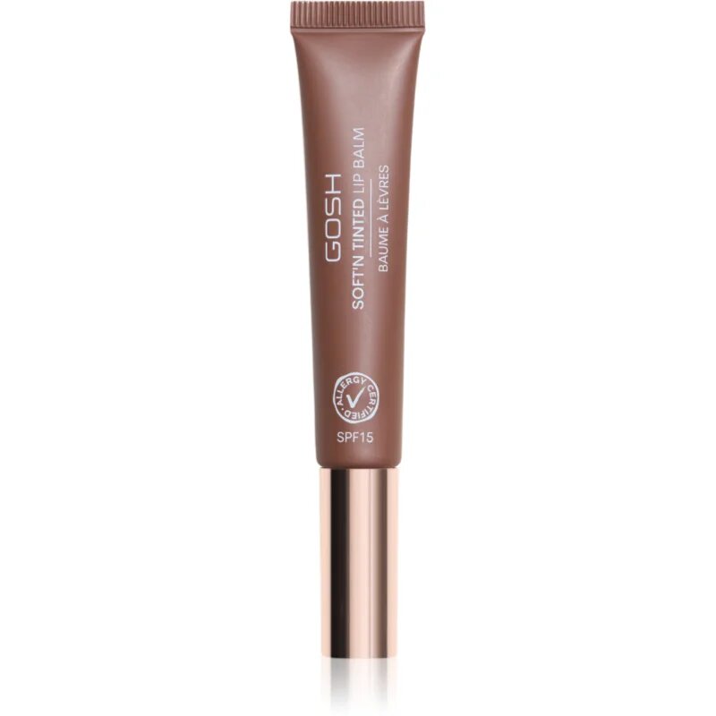 GOSH COPENHAGEN Soft`n Tinted tonizáló ajakbalzsam SPF 15 árnyalat 010 Espresso Martini 8 ml
