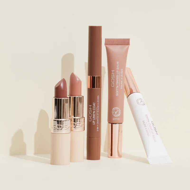 GOSH COPENHAGEN Soft'n Clear Lip Balm tápláló ajakfény árnyalat 001 Glaze 8 ml