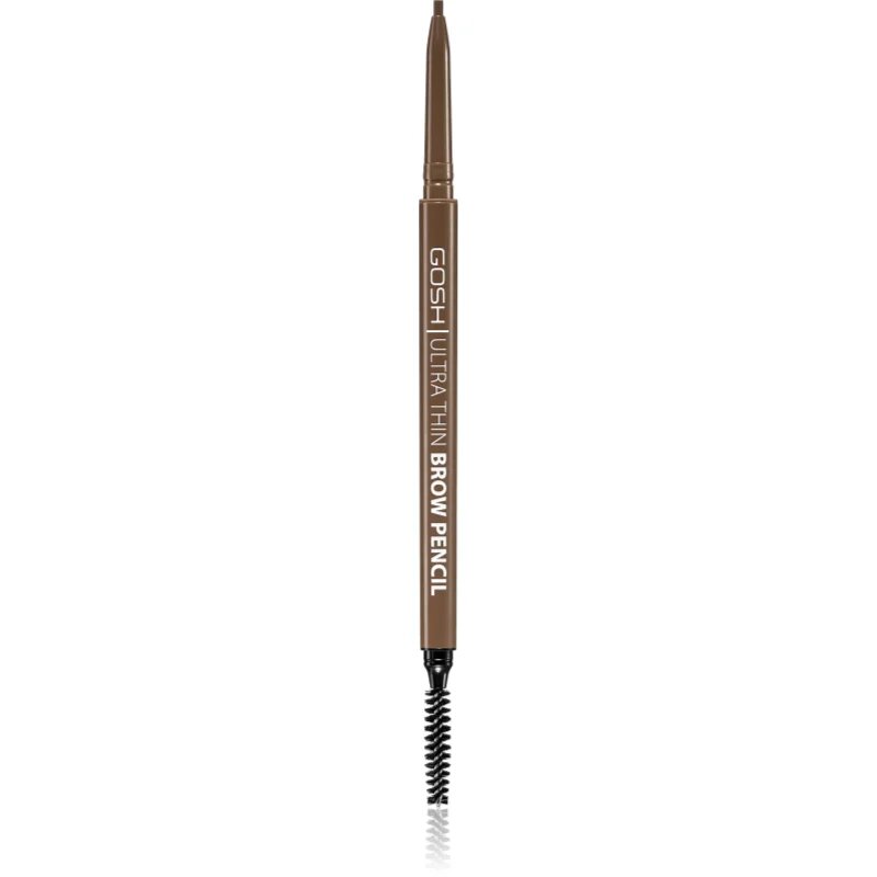 GOSH COPENHAGEN Ultra Thin precíz szemöldökceruza kefével árnyalat 002 Greybrown 0.35 g