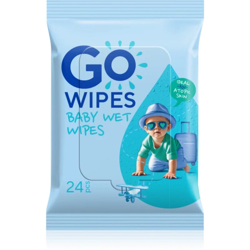 GoWipes Baby Wet Wipes finom nedves törlőkendők gyermekeknek nagyon száraz érzékeny és atópiás bőrre 24 db
