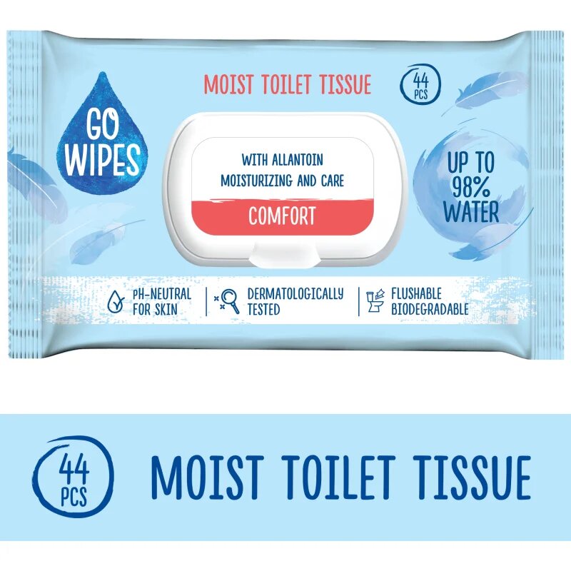 GoWipes Comfort nedves WC papír az érzékeny bőrre 44 db